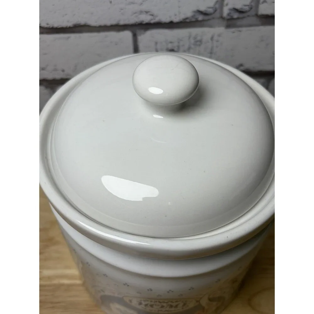 Vintage Upland Silver & Cutlery Vintage Swan Home Canister Cookie Jar w/Lid